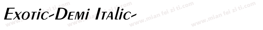 Exotic-Demi Italic字体转换
